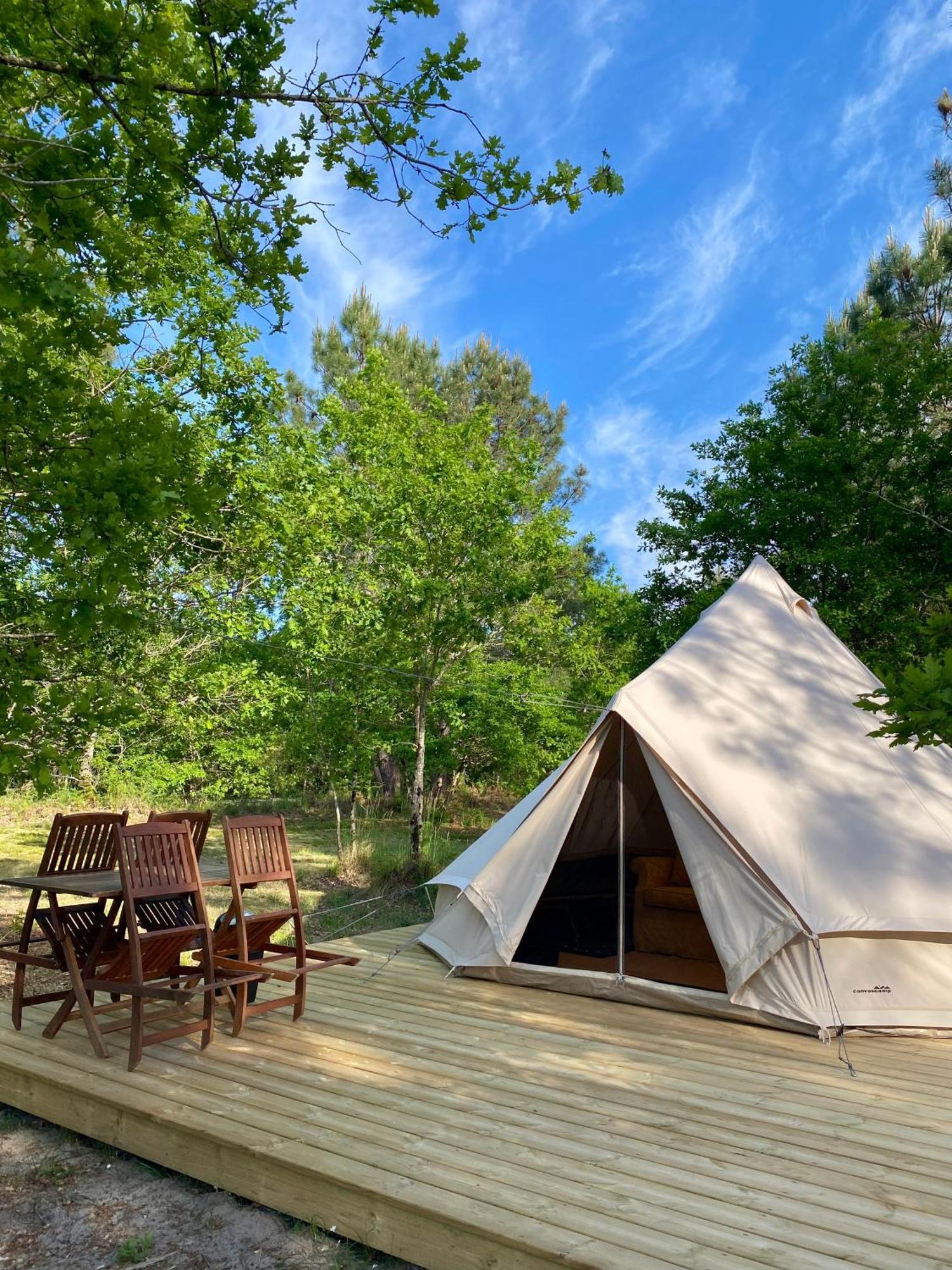 Camping La Kahute - Tente Lodge Au Coeur De La Foret Carcans Luaran gambar